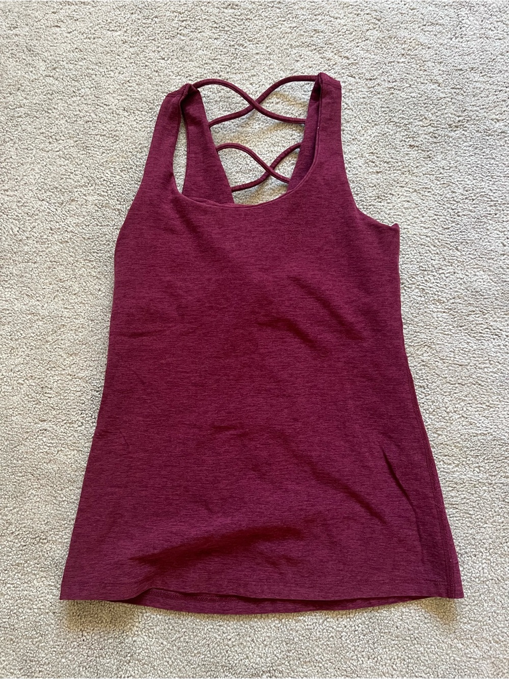 Beyond Yoga Strappy Back Tank Top - Burgundy